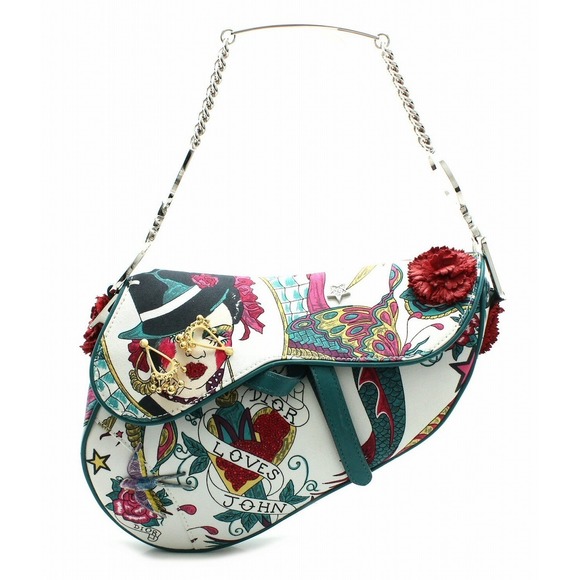 Christian Dior Saddle Bag Multicolor White - Picture 1 of 9
